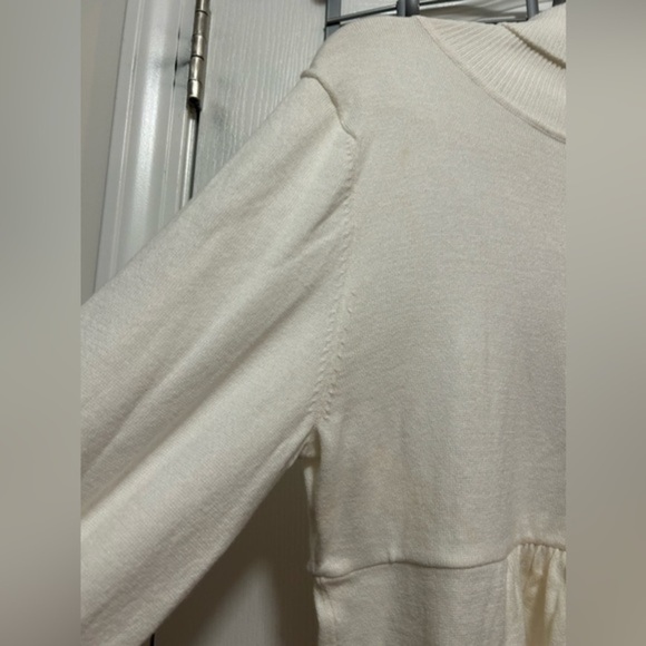 Sonoma Life-style sweater size Large ivory‎ turtleneck button neck & sleeve NWT - Picture 6 of 16